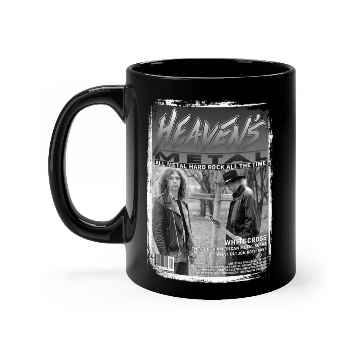 Heaven’s Metal Magazine Issue 57 Whitecross Black mug 11oz