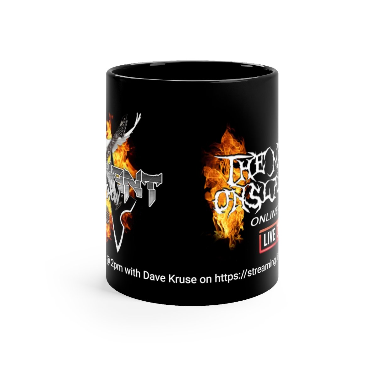 CMS with Dave Kruse & The Metal Onslaught Online Radio365 black mug 11oz