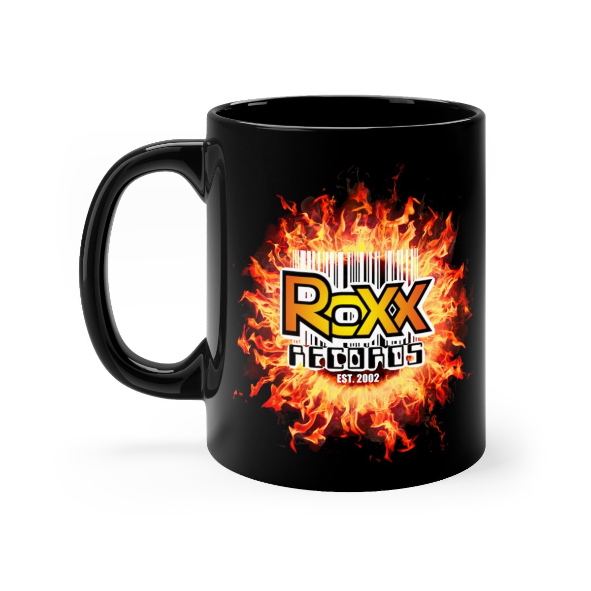 Roxx Records Fire Black mug 11oz