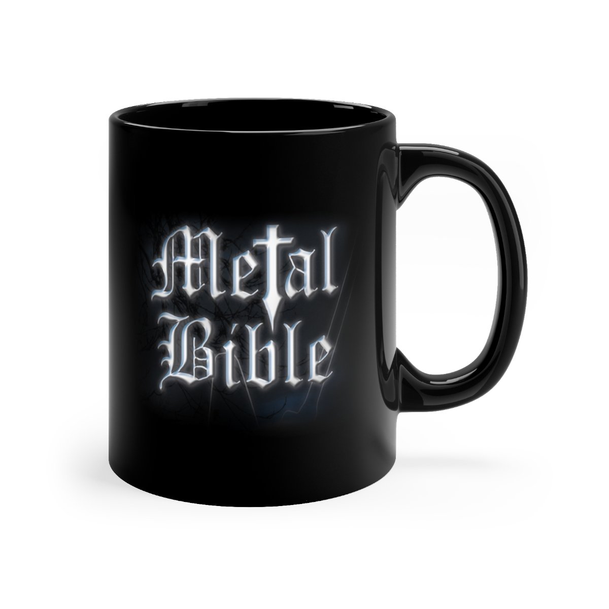 Metal Bible Logo Black mug 11oz