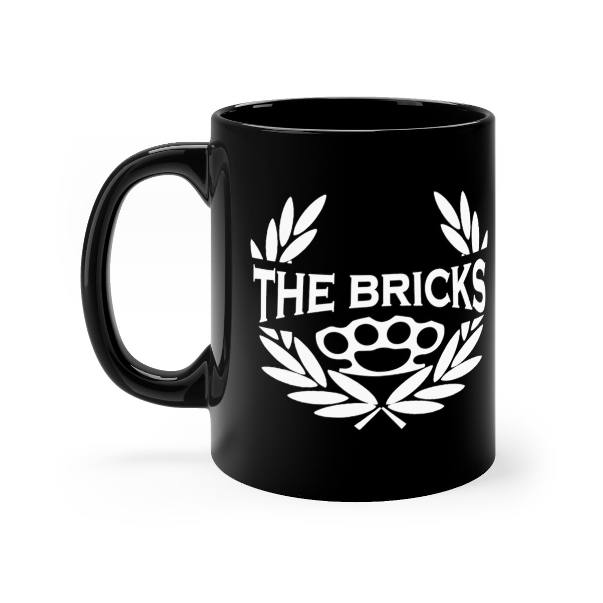 The Bricks – Knuckles (White) Black mug 11oz