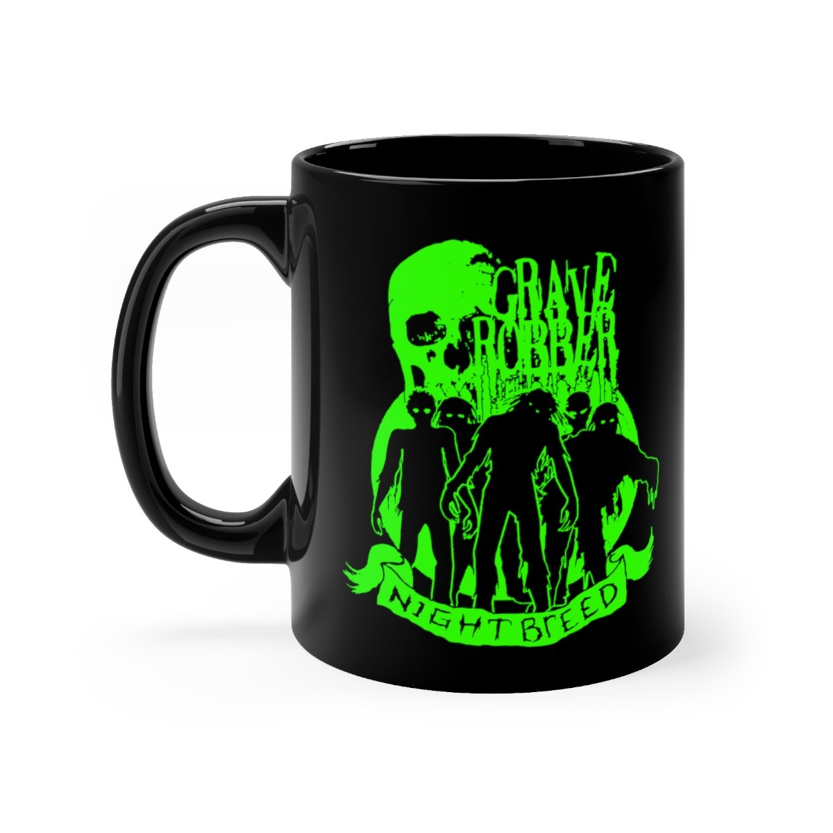 Grave Robber Night Breed (Green) Black mug 11oz