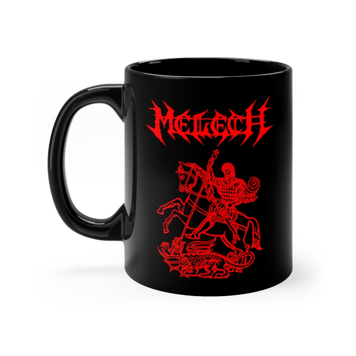 Melech Dragon Slayer Red Edition Black mug 11oz