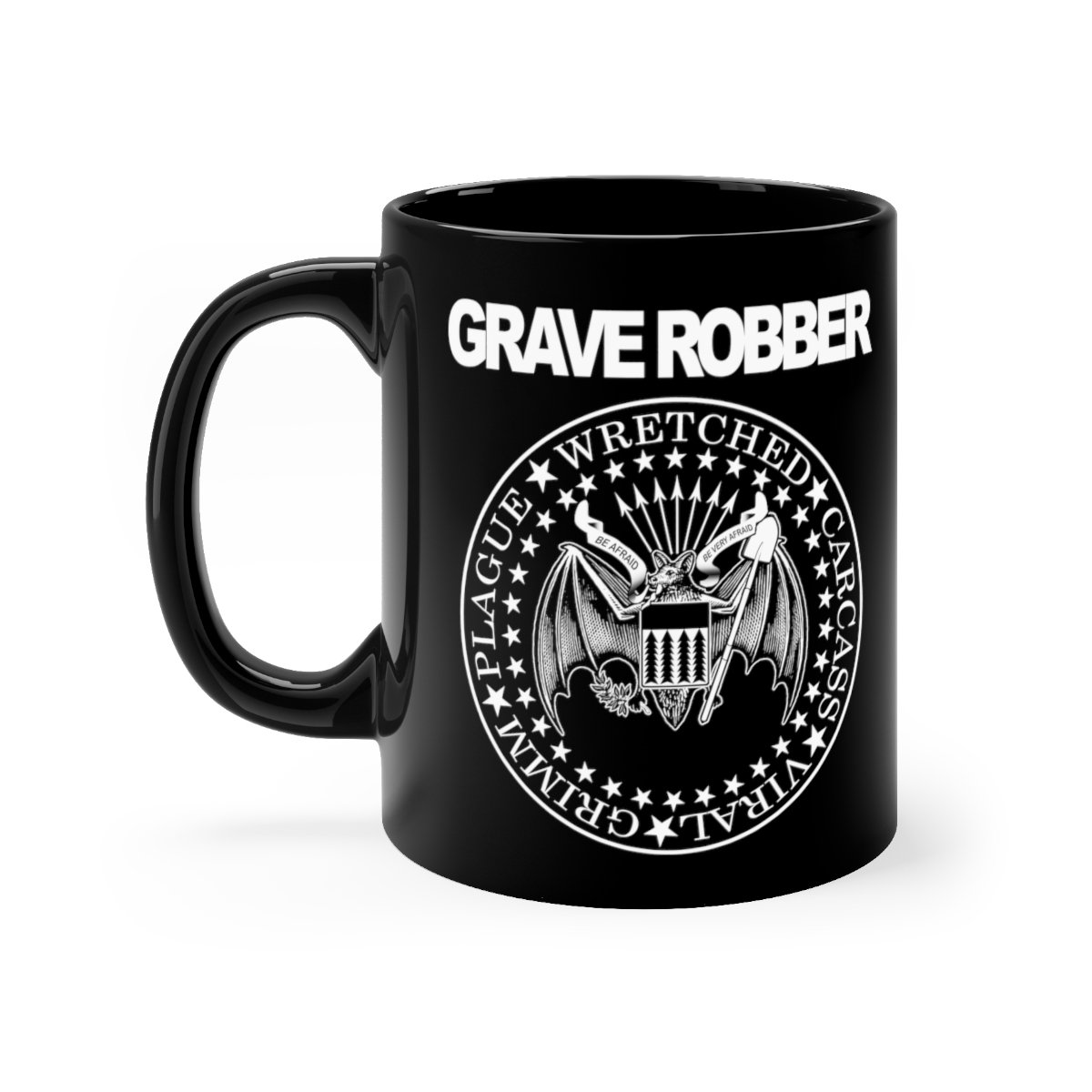 Grave Robber Hey Ho Let’s Whoa Black mug 11oz