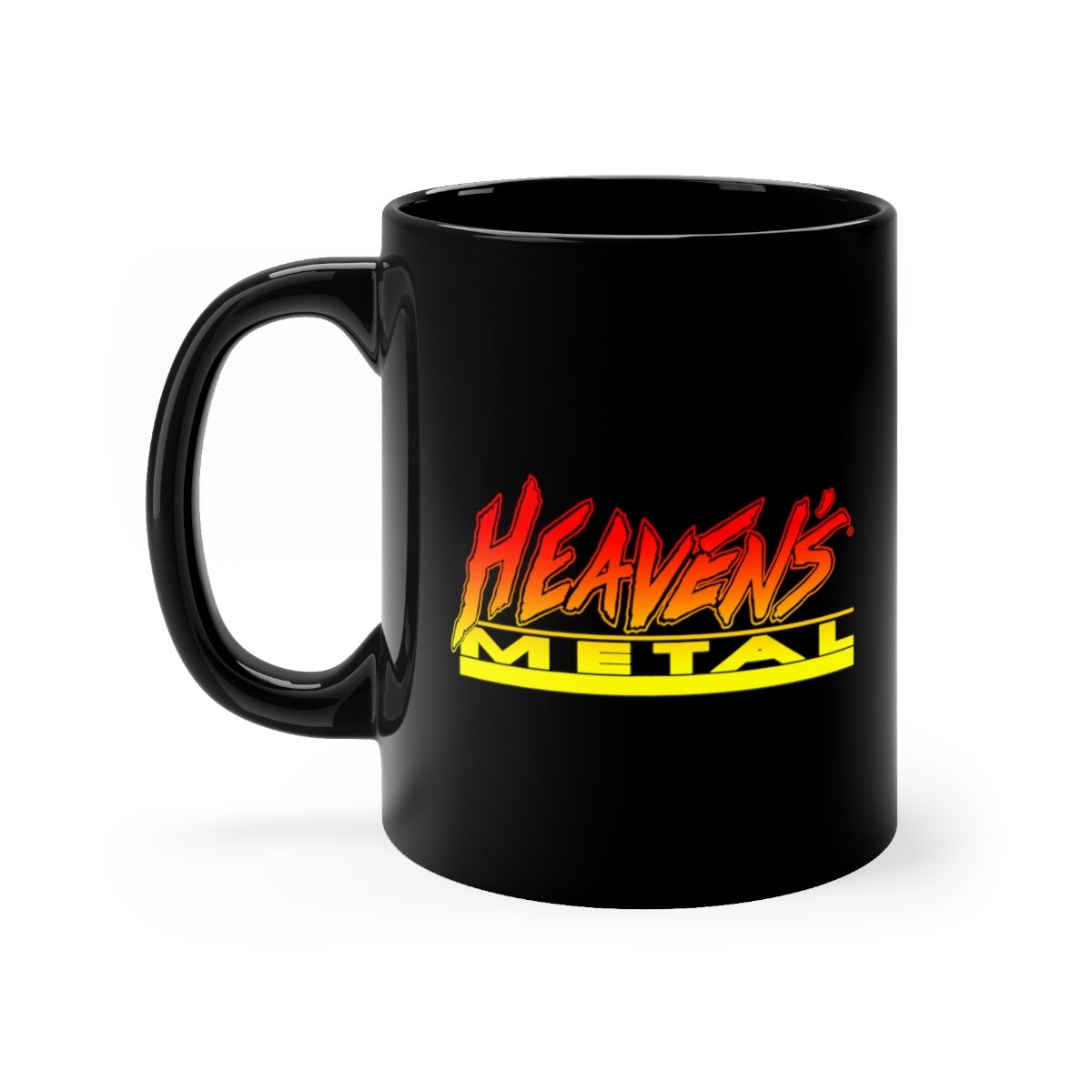 Heaven’s Metal Magazine Logo Red-Yellow black mug 11oz