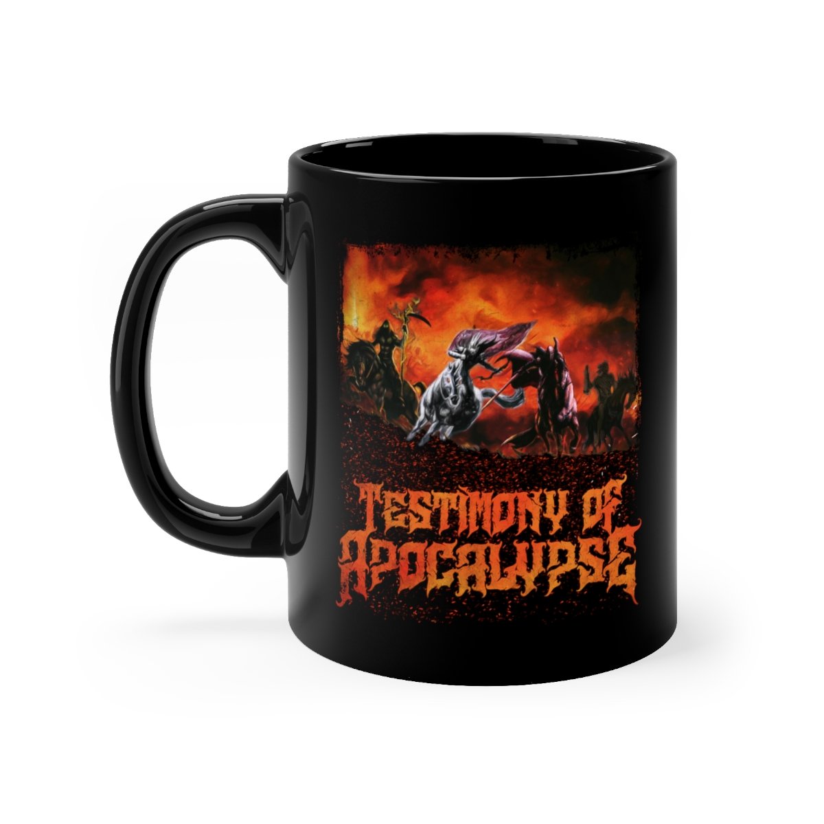 Testimony of Apocalypse 11oz Black mug