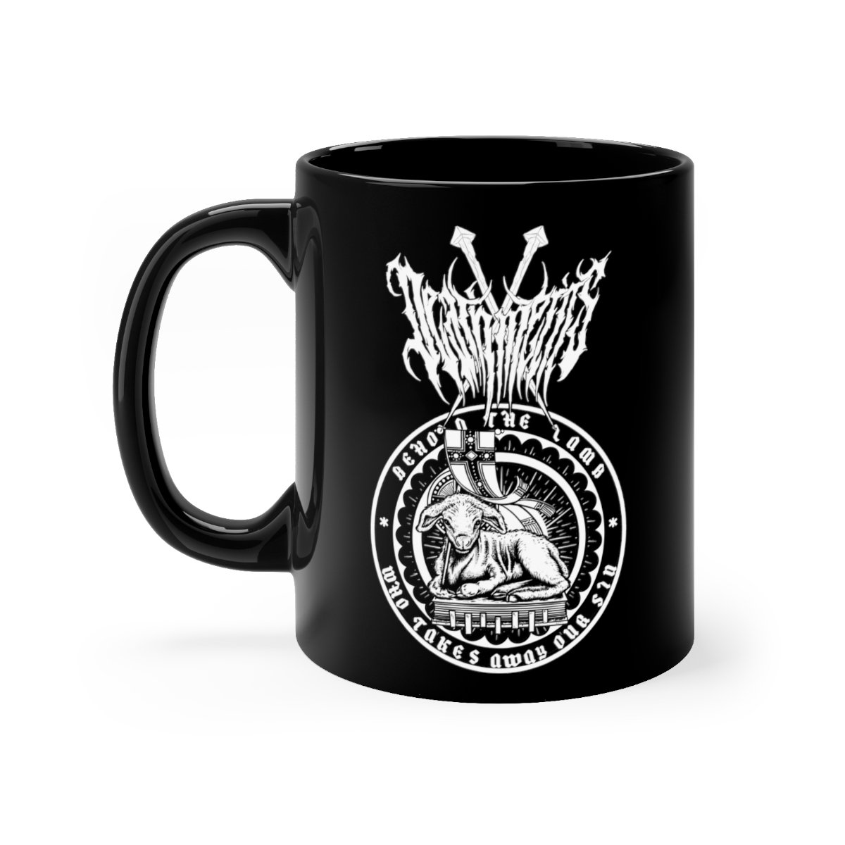 Deathmerits – Behold the Lamb 11oz Black mug