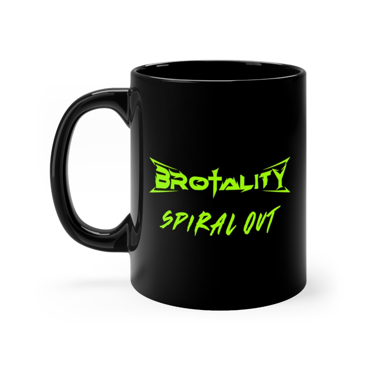 Brotality Spiral Out Logo 11oz Black mug
