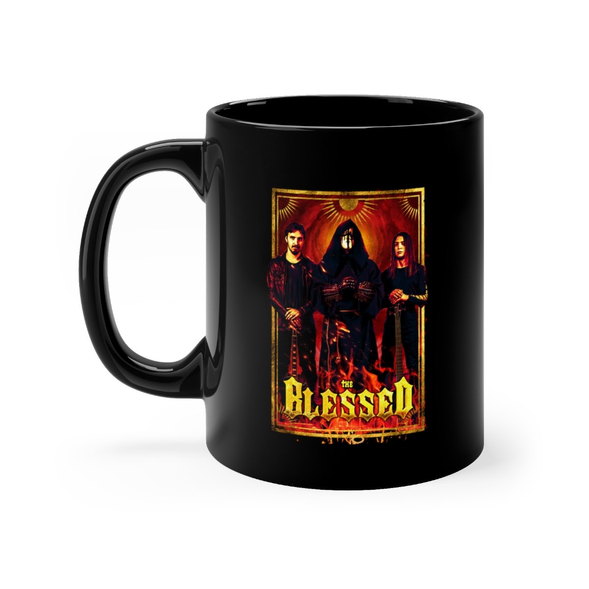 The Blessed Band Photo 11oz Black mug