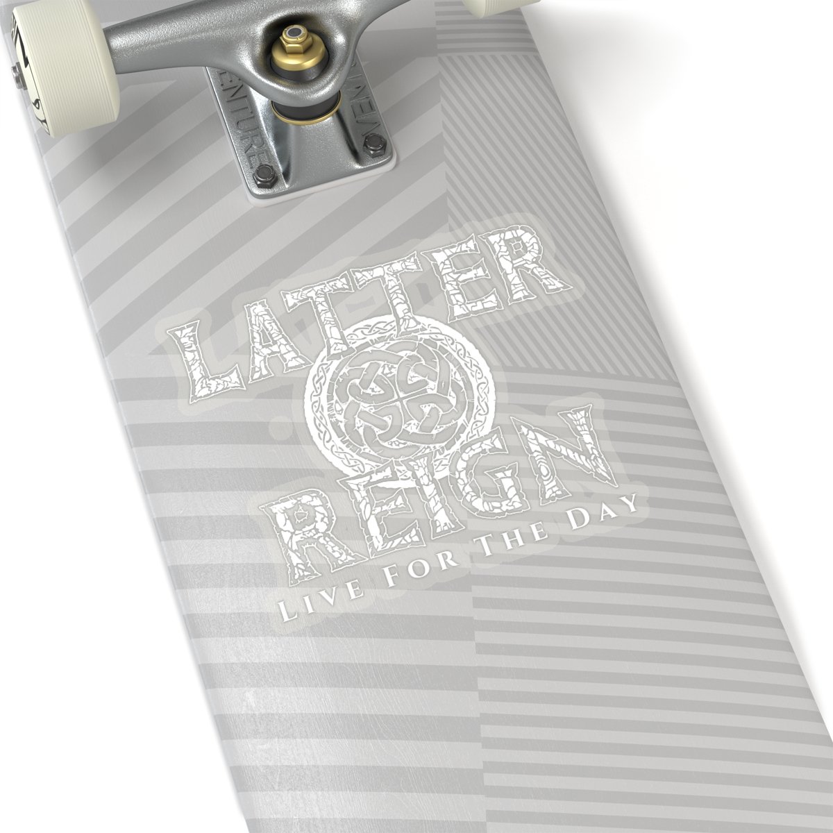 Latter Reign White Logo Die Cut Stickers