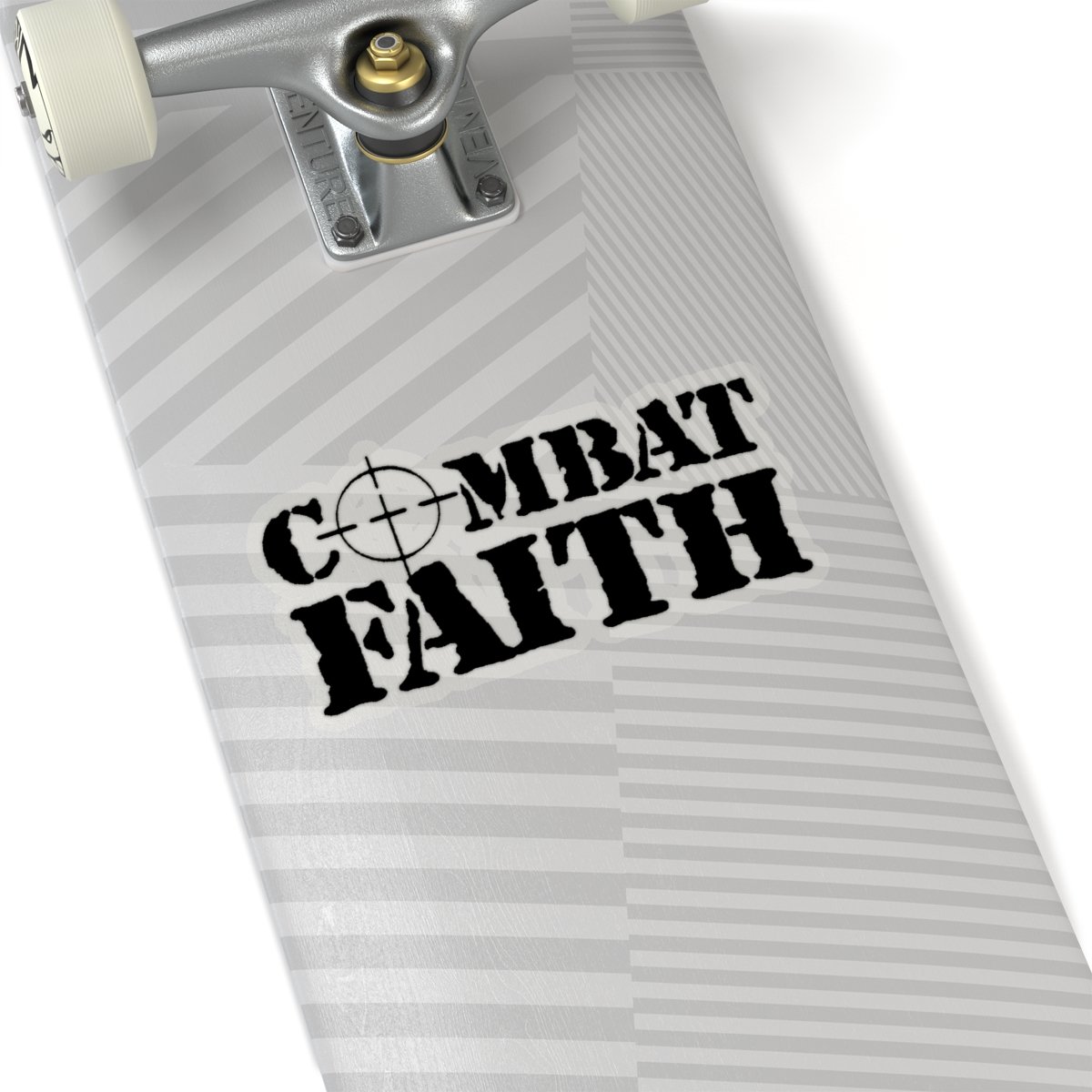 Combat Faith Black Logo Die Cut Stickers