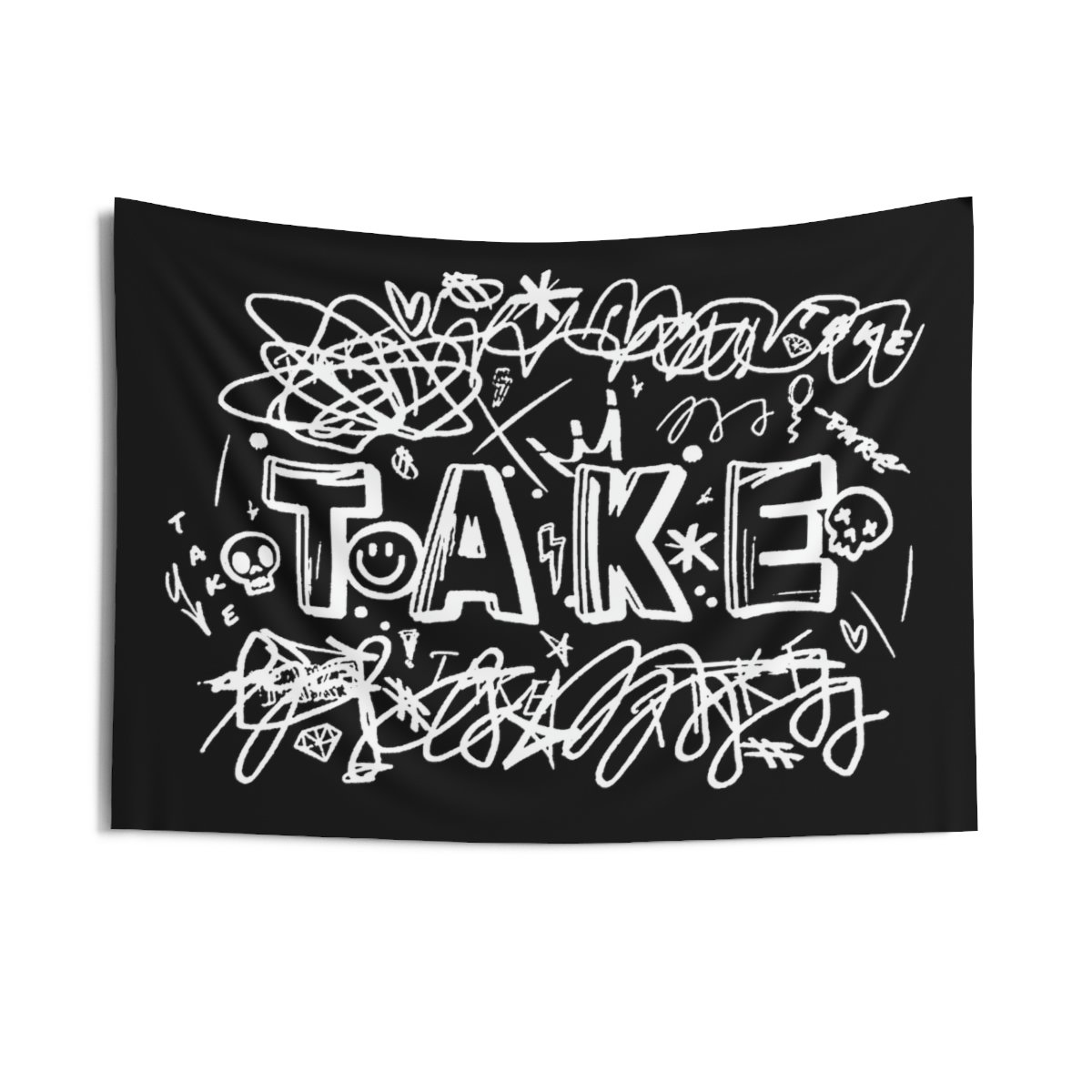Take – Graffiti Logo Indoor Wall Tapestries