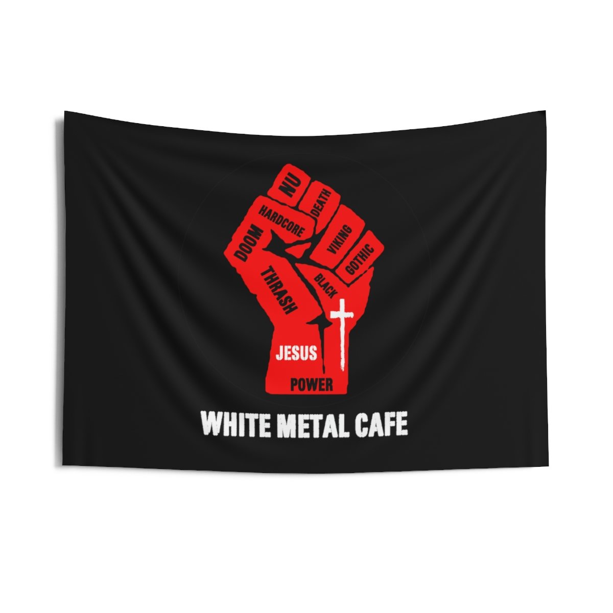 Metal House – White Metal Cafe Indoor Wall Tapestries