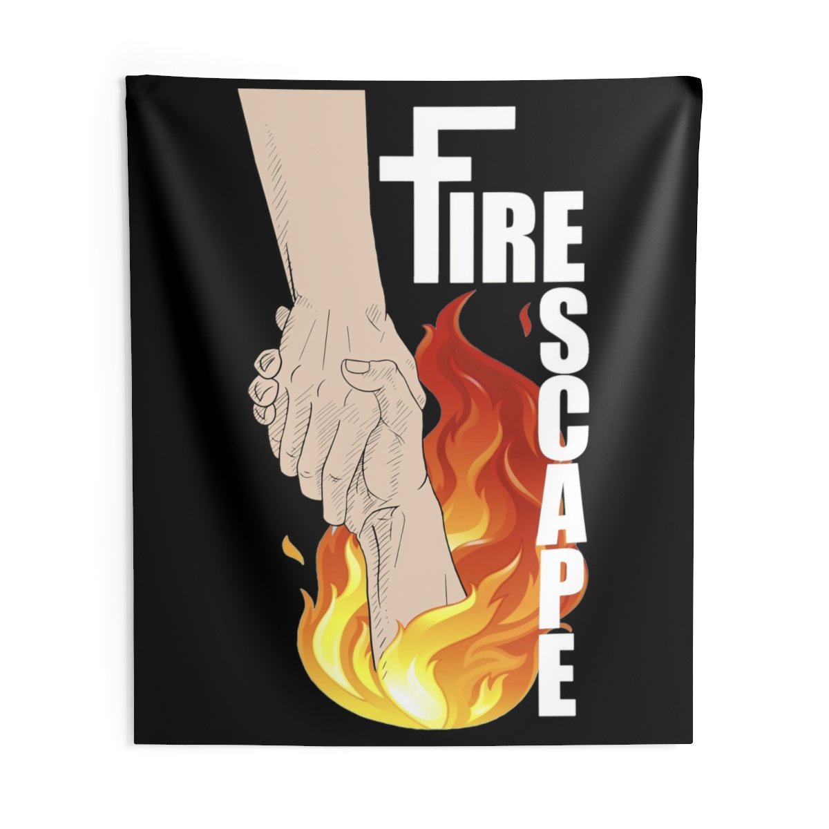 Fire Escape Logo Indoor Wall Tapestries
