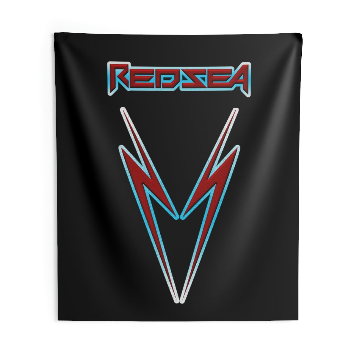 Red Sea Textured Logo Blue Indoor Wall Tapestries