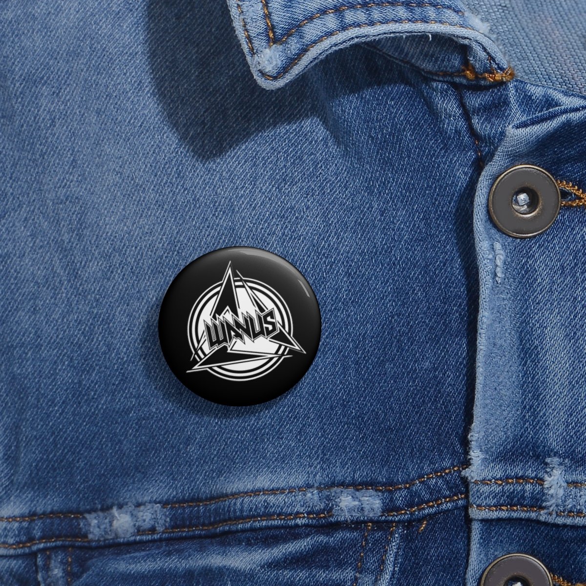 Wanus – Black Logo Pin Buttons