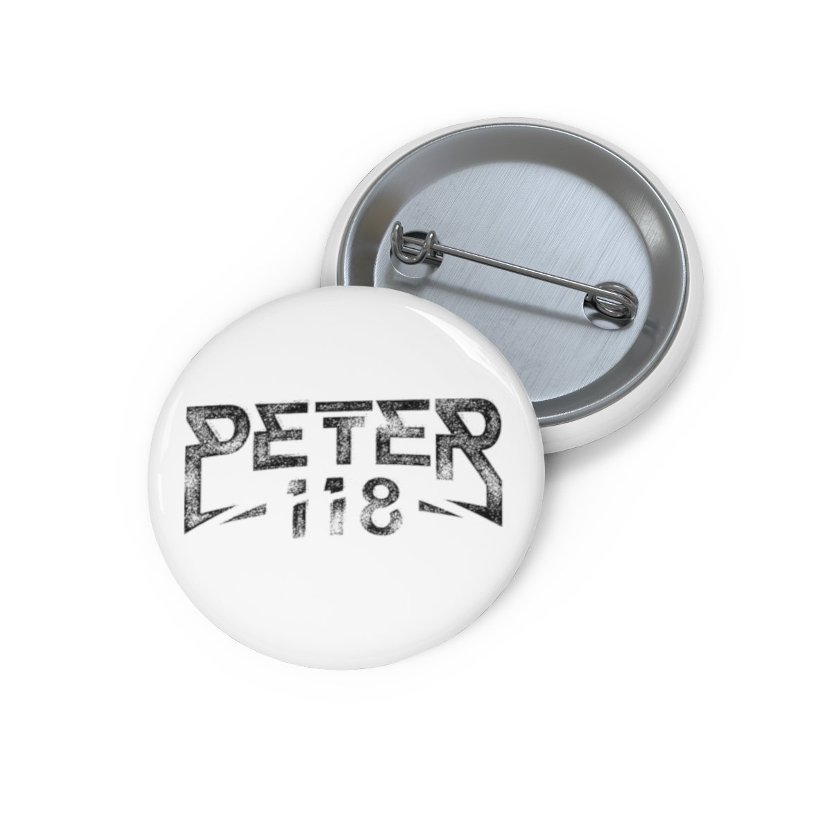 Peter118 Logo Pin Buttons (White)