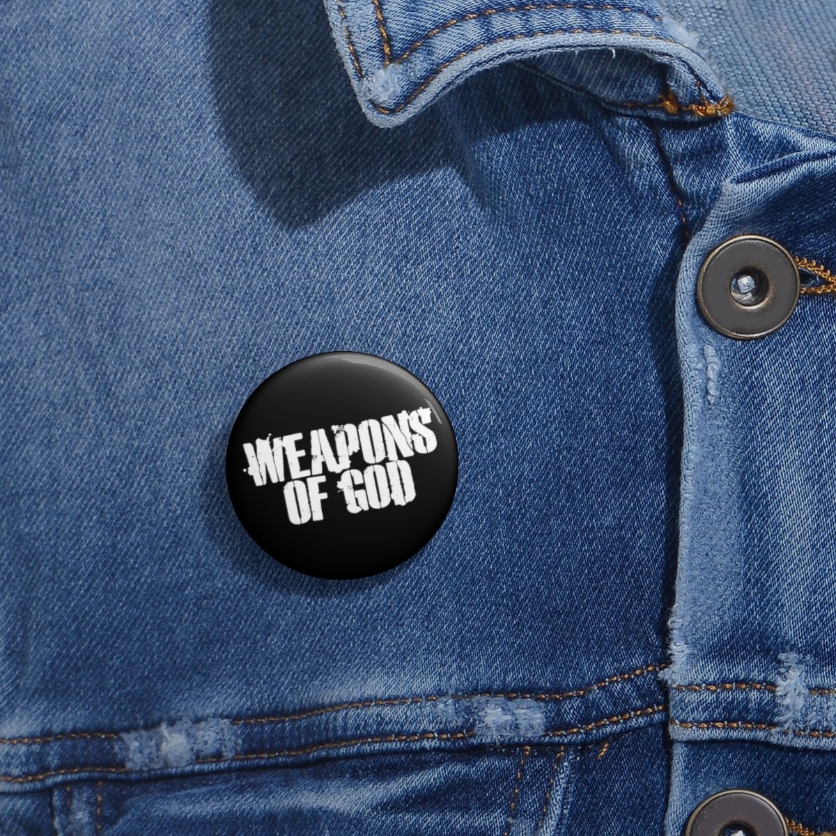Weapons of God Logo Pin Buttons