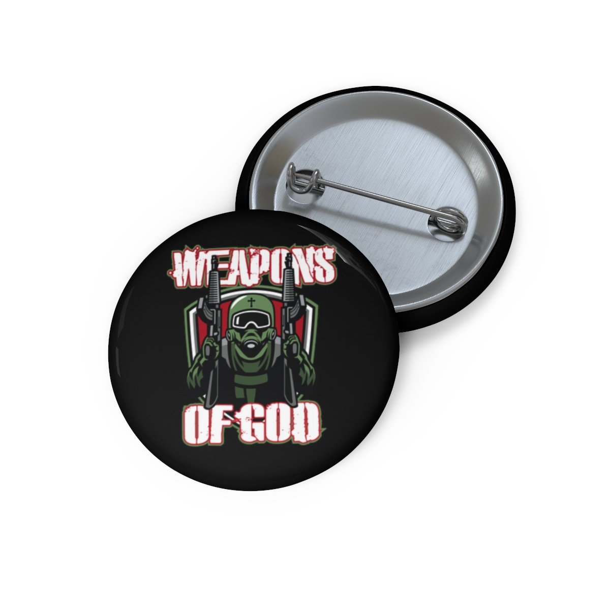 Weapons of God Soldier Pin Buttons
