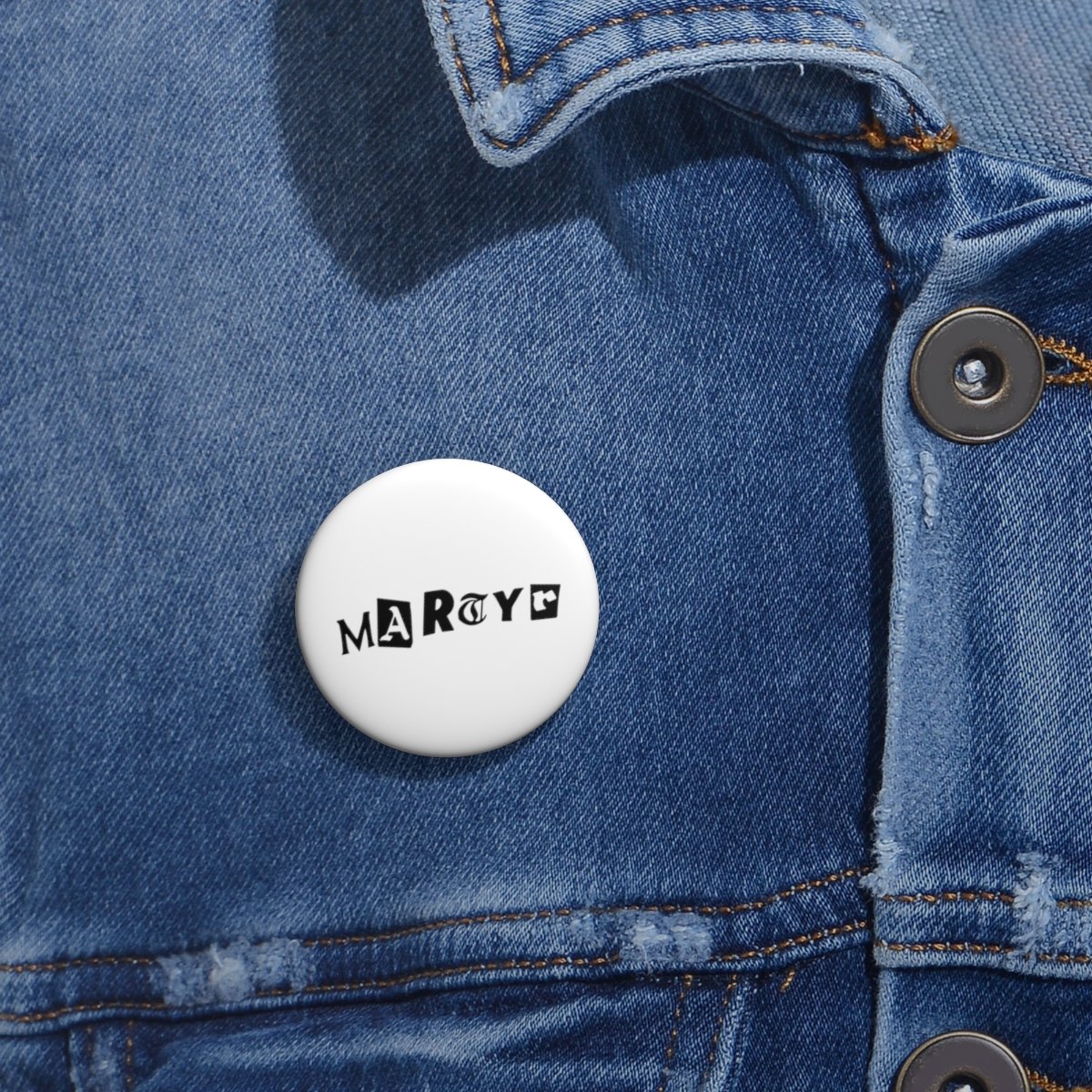 Martyr Ransom Logo (White) Pin Buttons