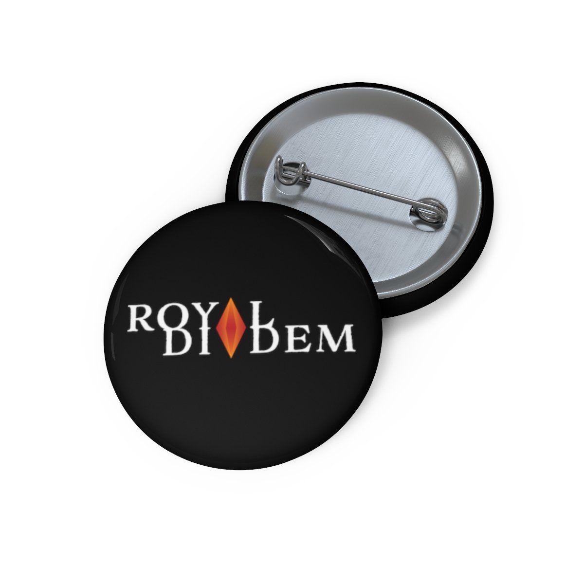 Royal Diadem Logo V2 (Black) Pin Buttons