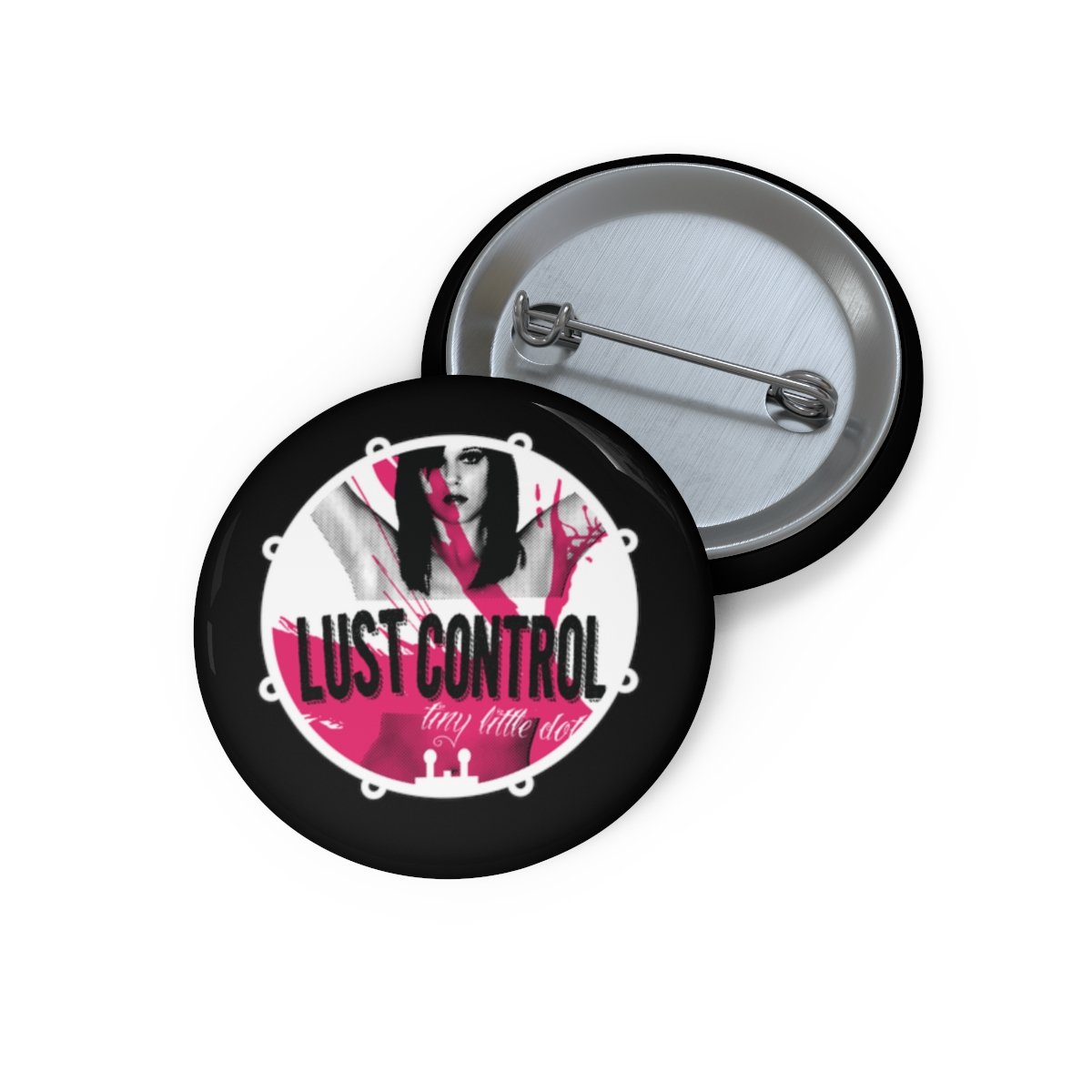 Lust Control – Tiny Little Dots Kickdrum Pin Buttons