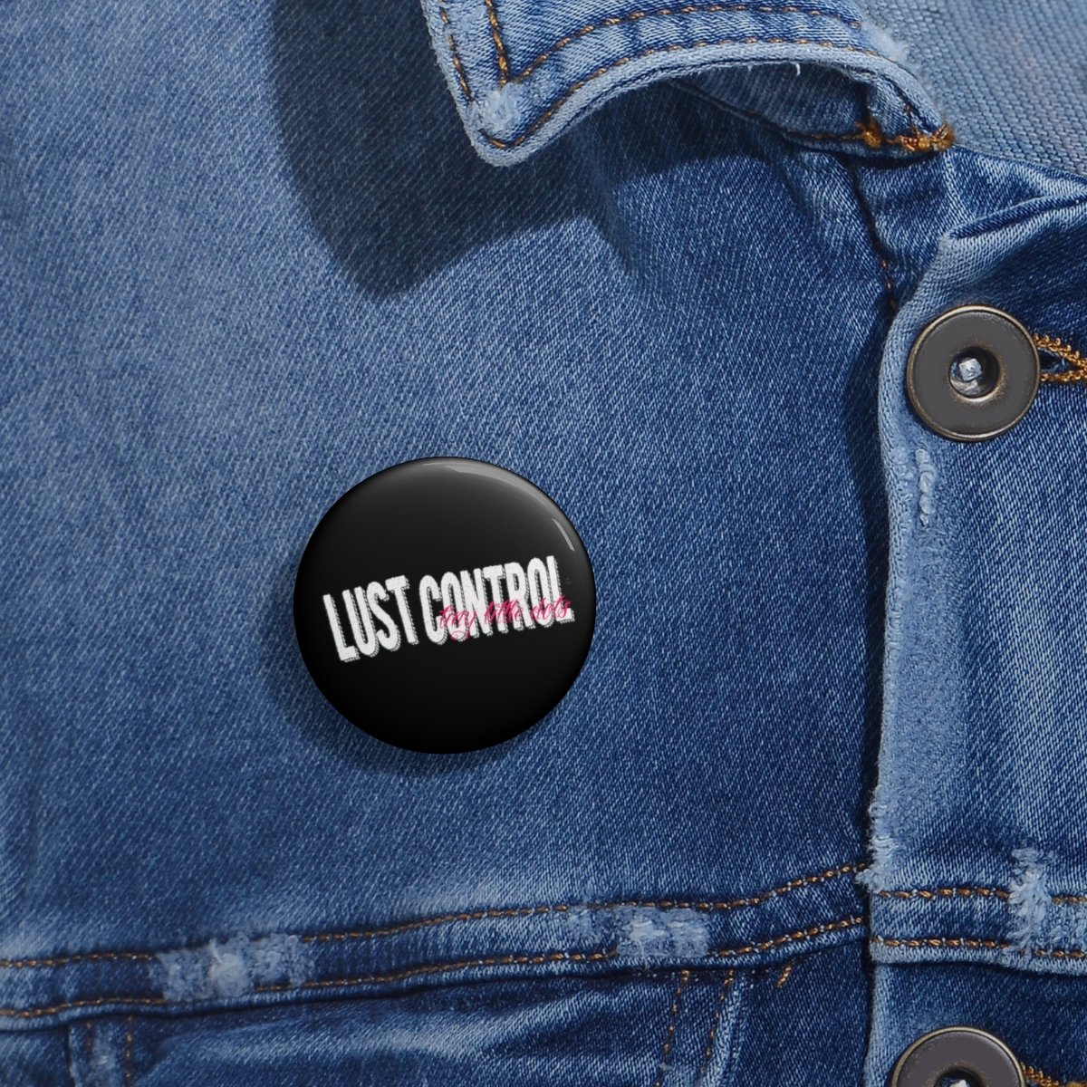 Lust Control – Tiny Little Dots Logo Pin Buttons