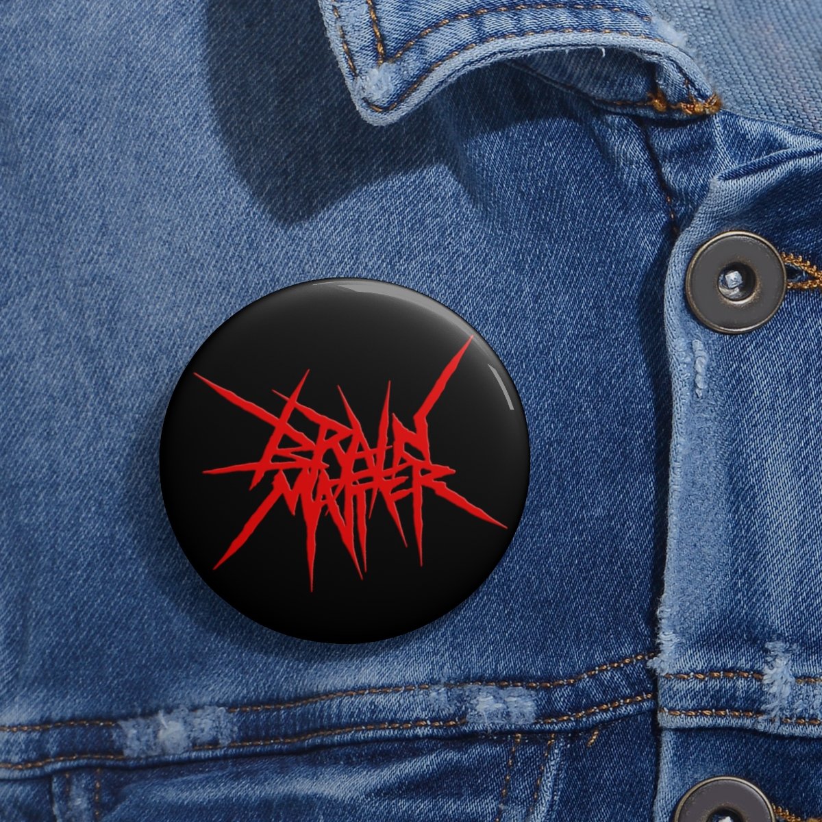 Brain Matter – Red Logo Pin Buttons