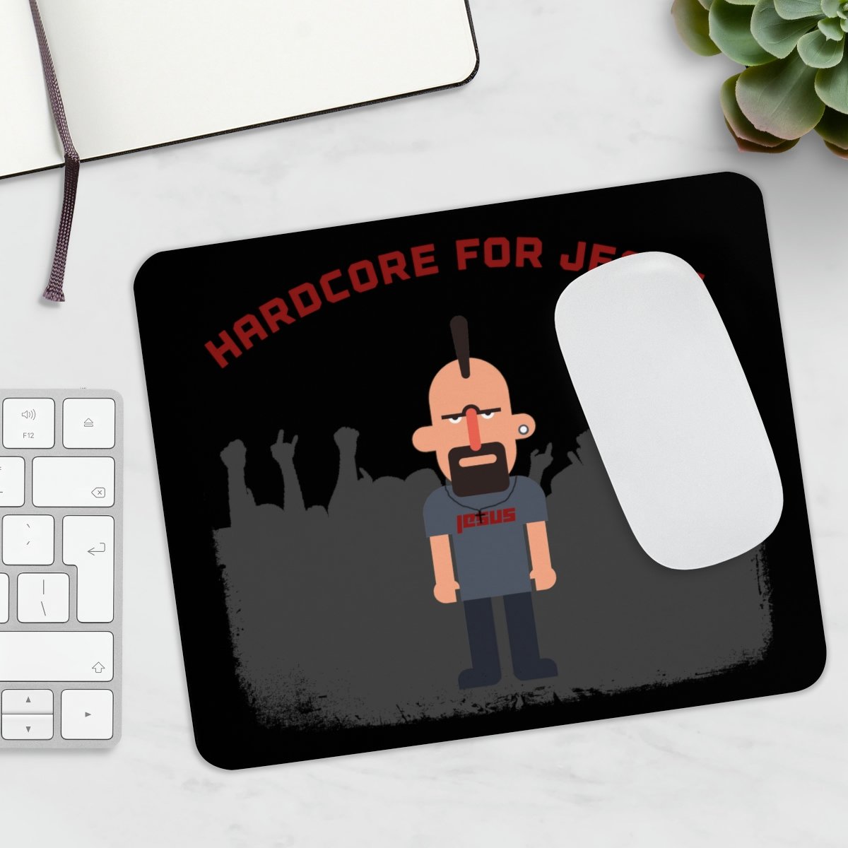 Hardcore For Jesus Mouse Pad