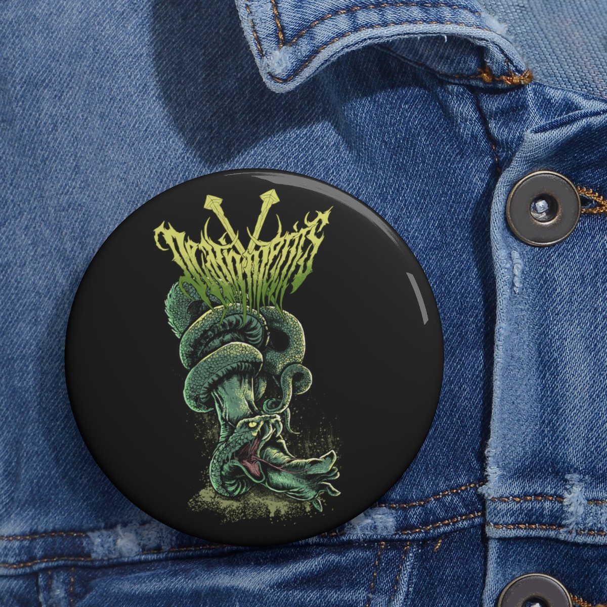 Deathmerits – Snake Pin Buttons