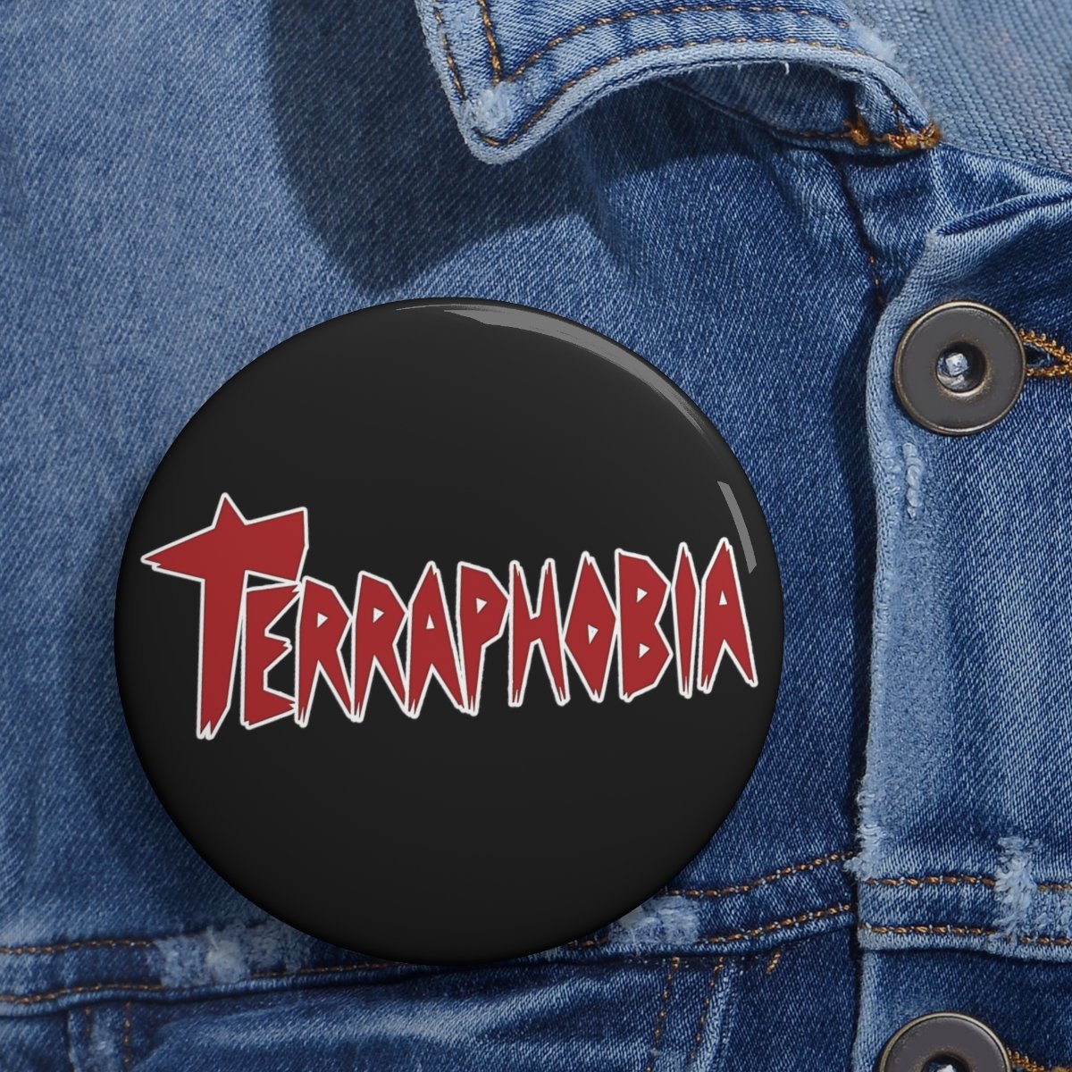 Terraphobia Logo Pin Buttons
