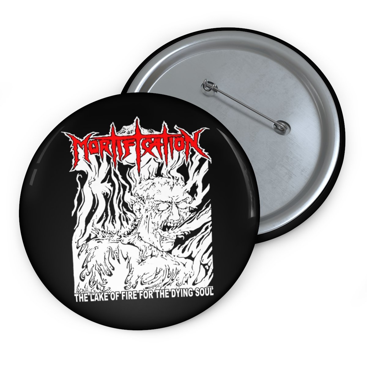 Mortification – The Lake of Fire Pin Buttons