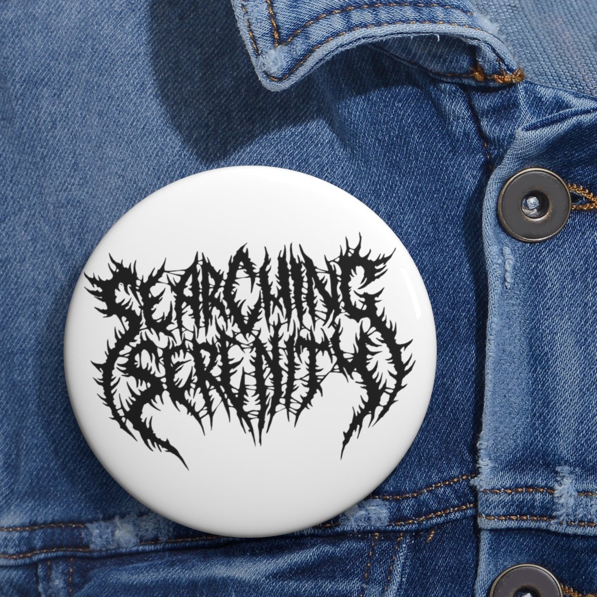 Searching Serenity – White Pin Buttons