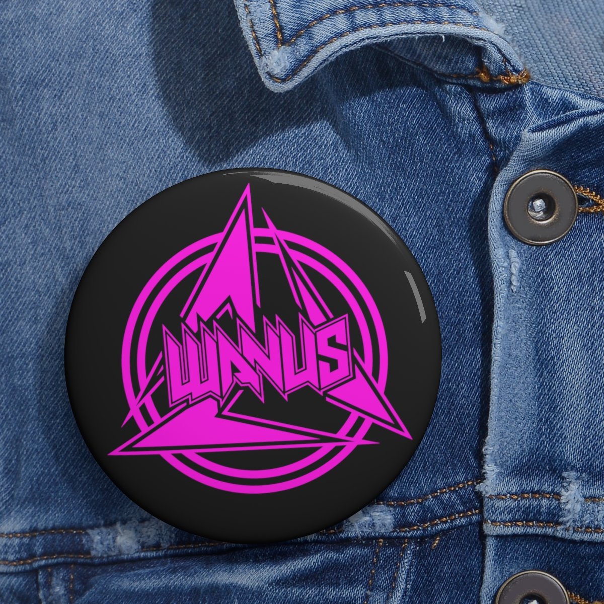 Wanus – Pink Logo Pin Buttons