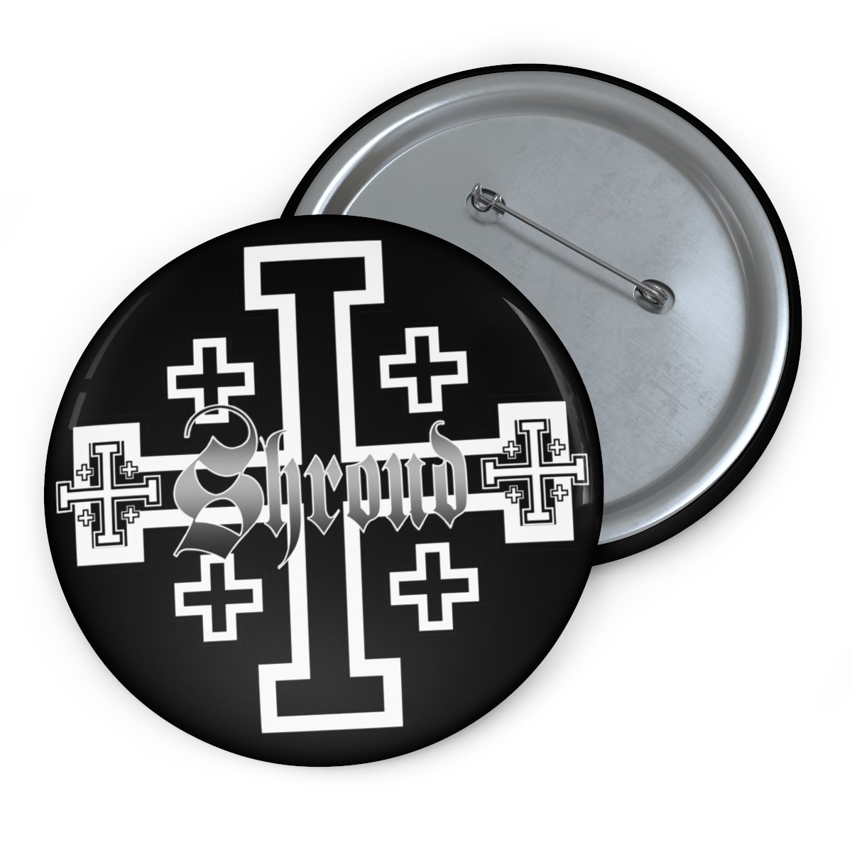 Shroud Papal Cross Pin Buttons