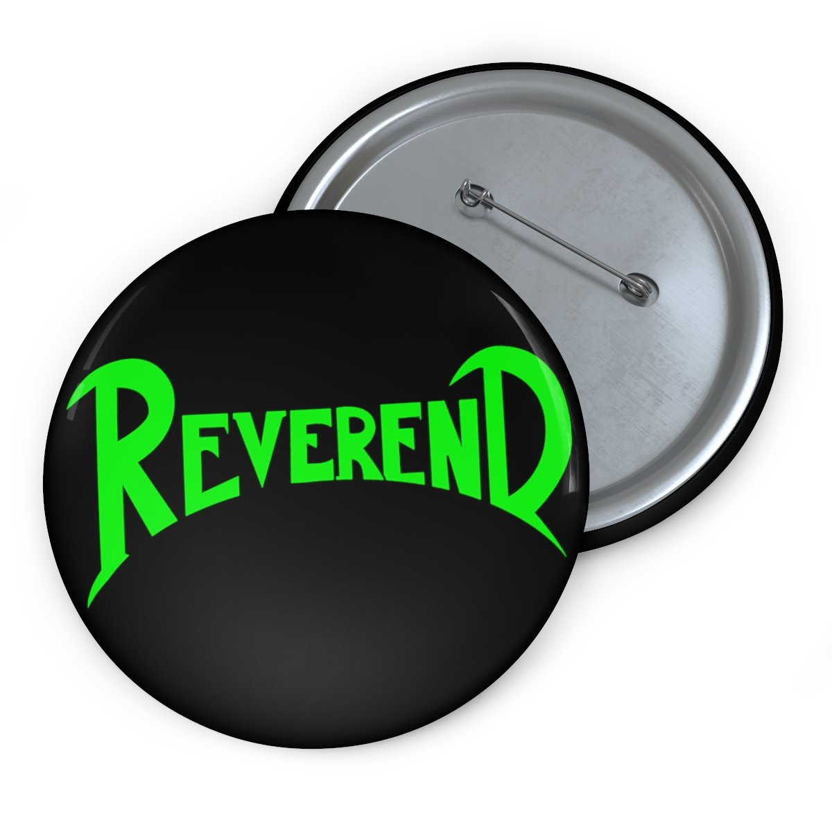 Reverend Green Logo Pin Buttons