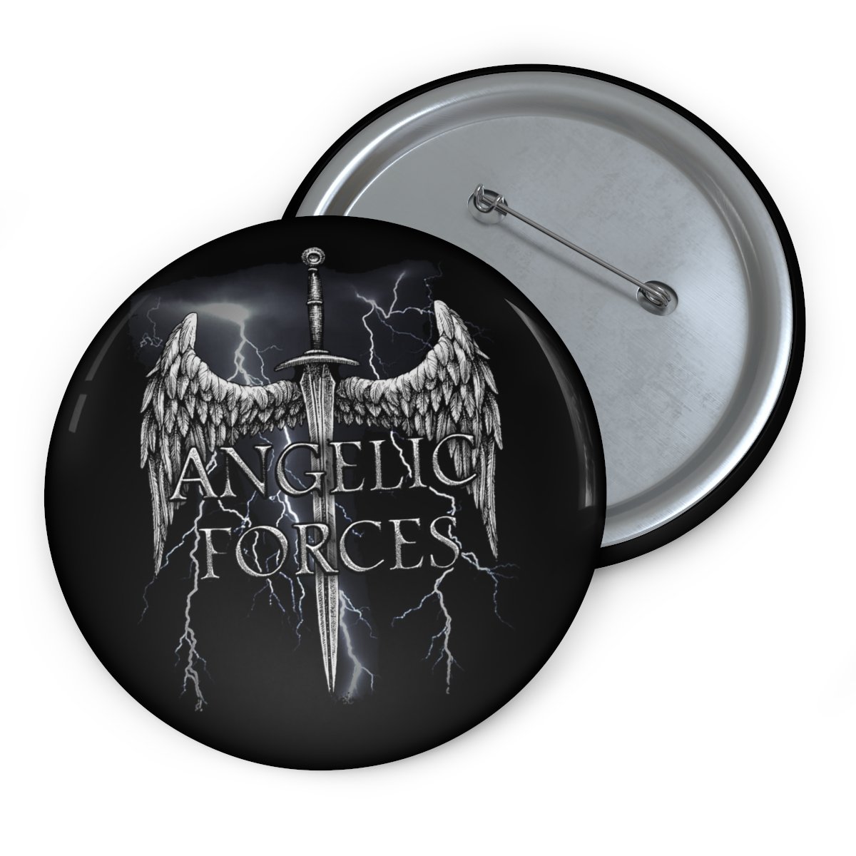 Angelic Forces Lightning Pin Buttons