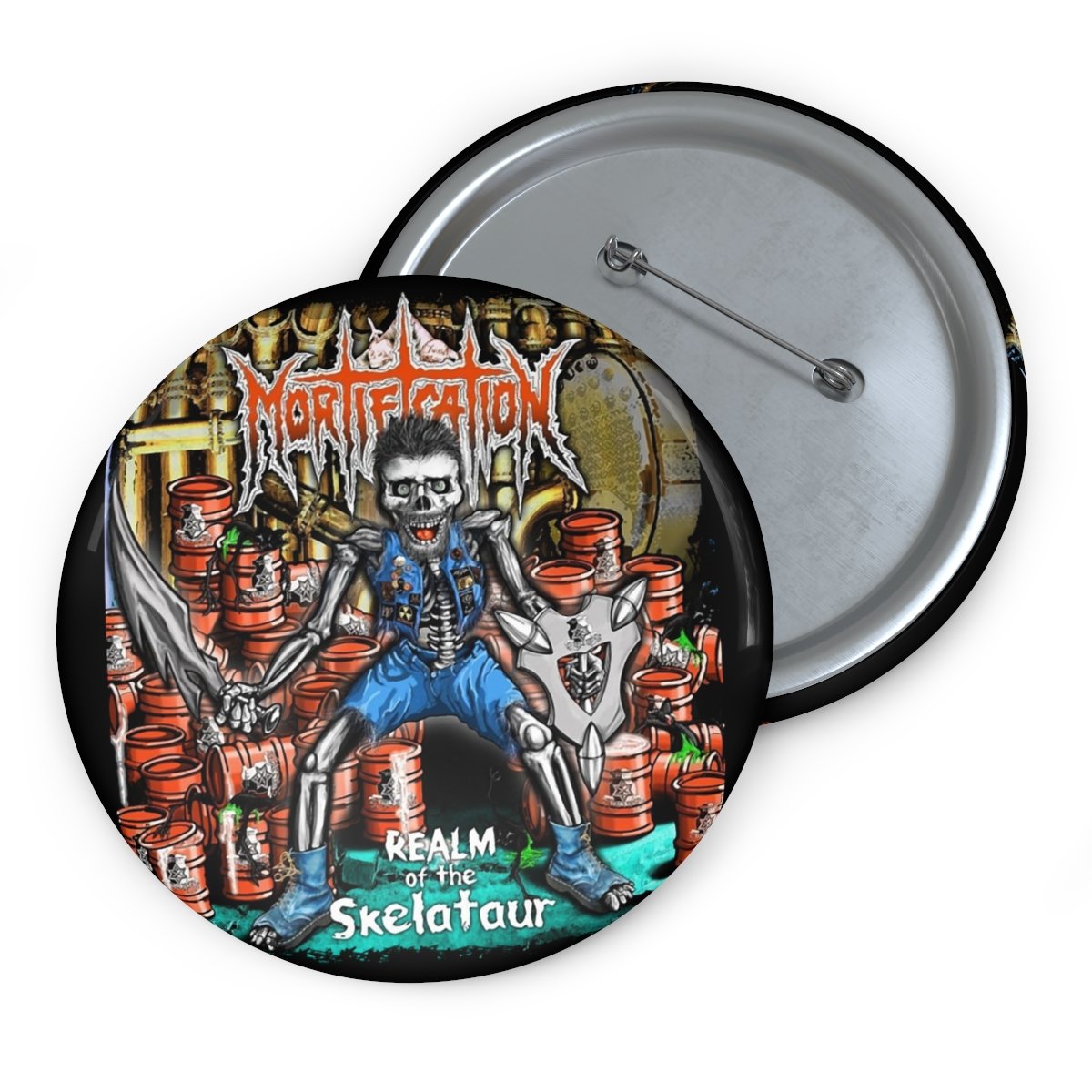 Mortification – Realm of the Skelataur Basic Pin Buttons