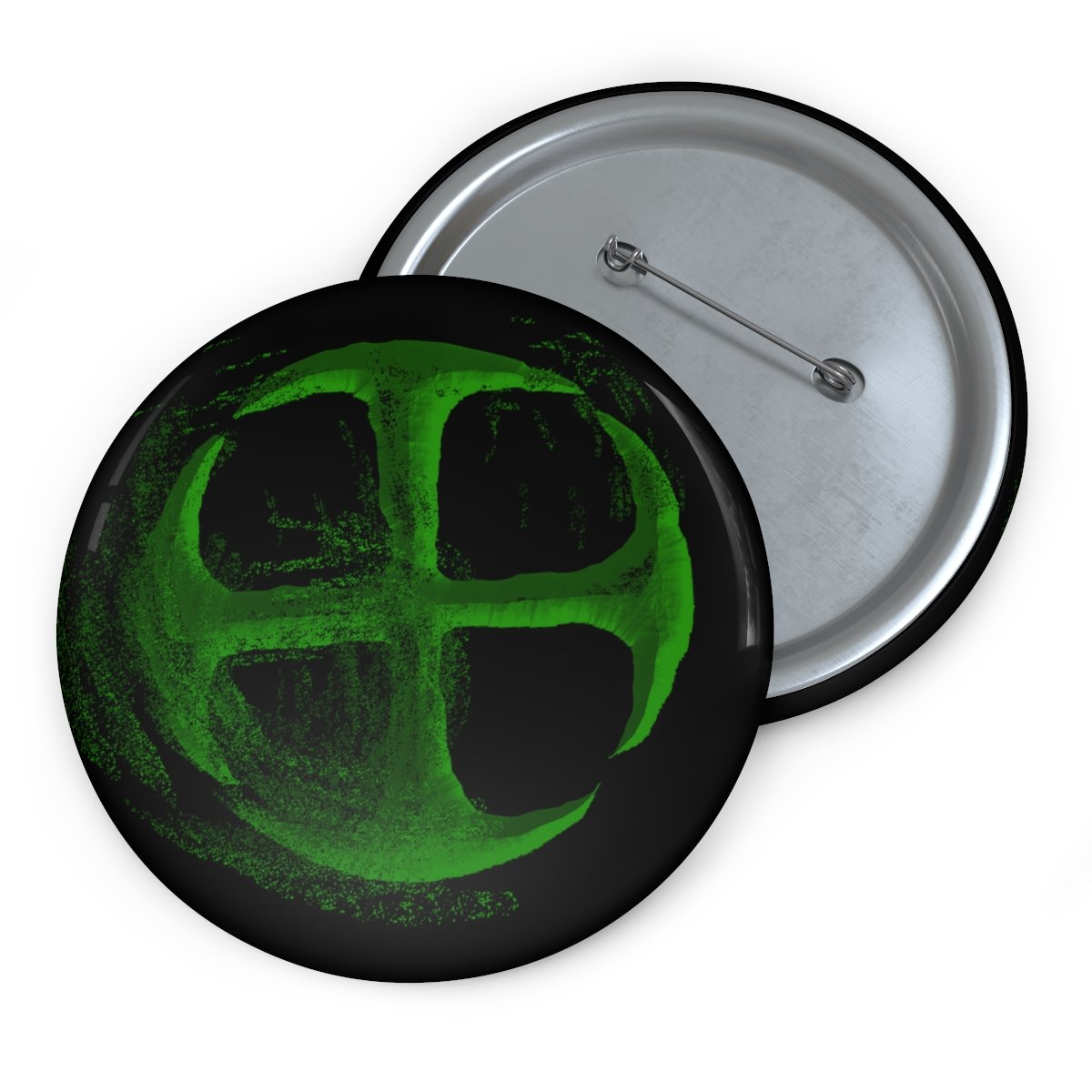 Deliverance Disintegrating Cross Green Pin Buttons