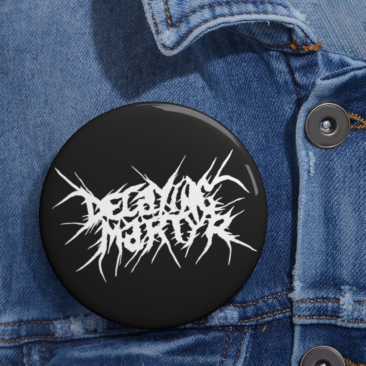 Decaying Martyr Logo (White) Pin Buttons