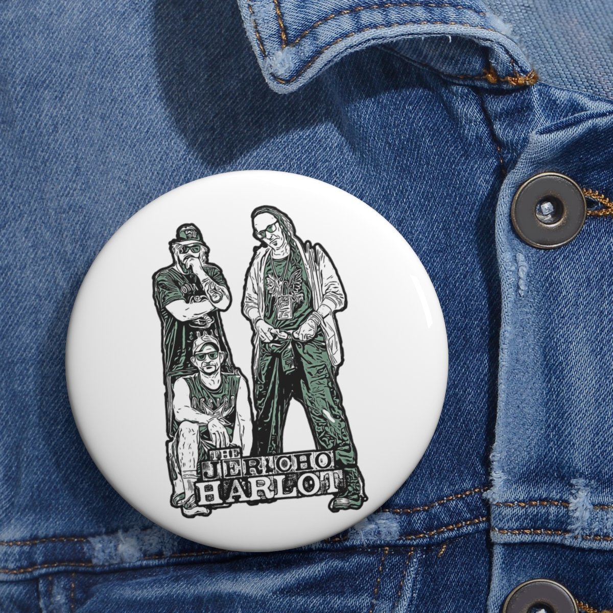 The Jericho Harlot Animated Pin Buttons (White)