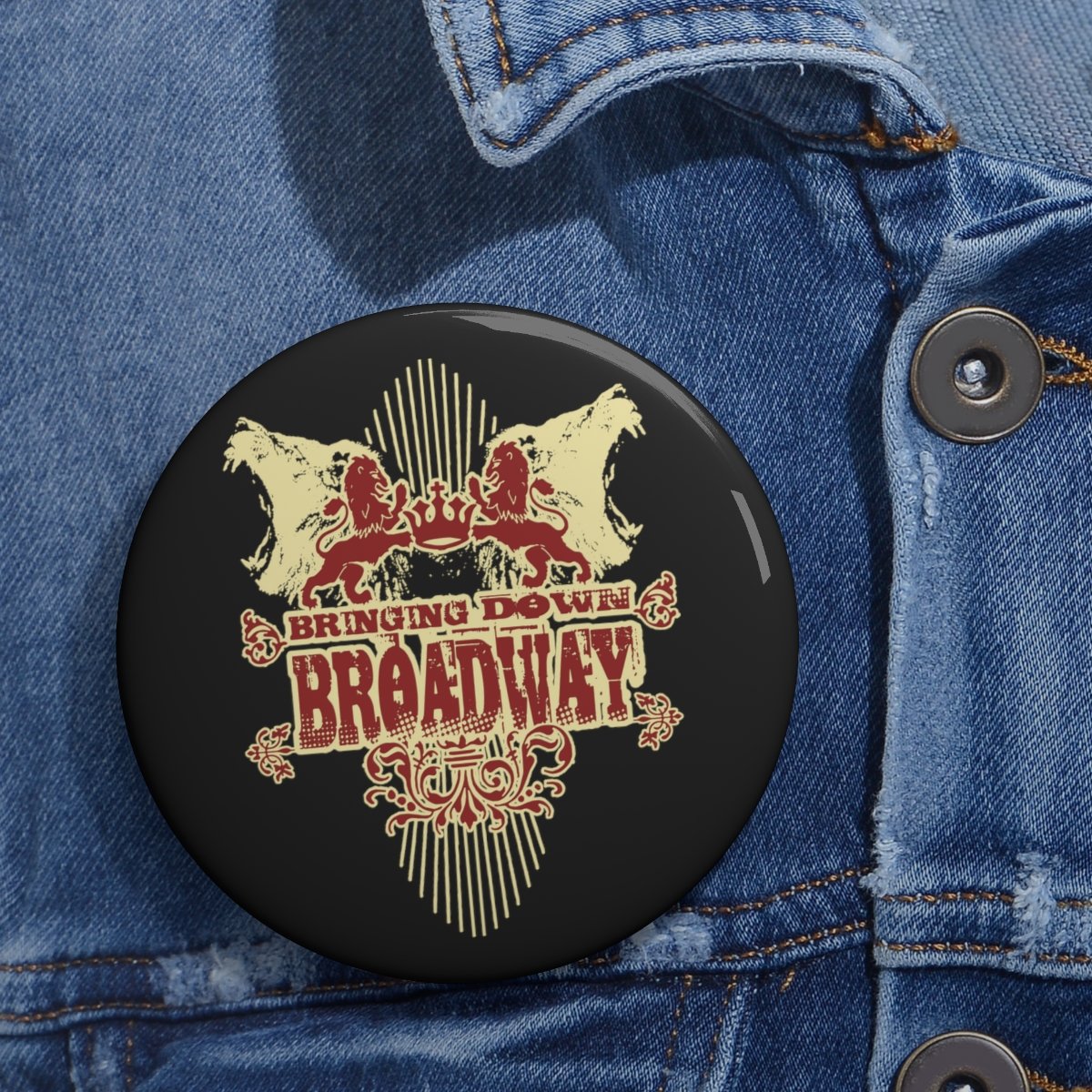 Bringing Down Broadway – Lion Crest Pin Buttons