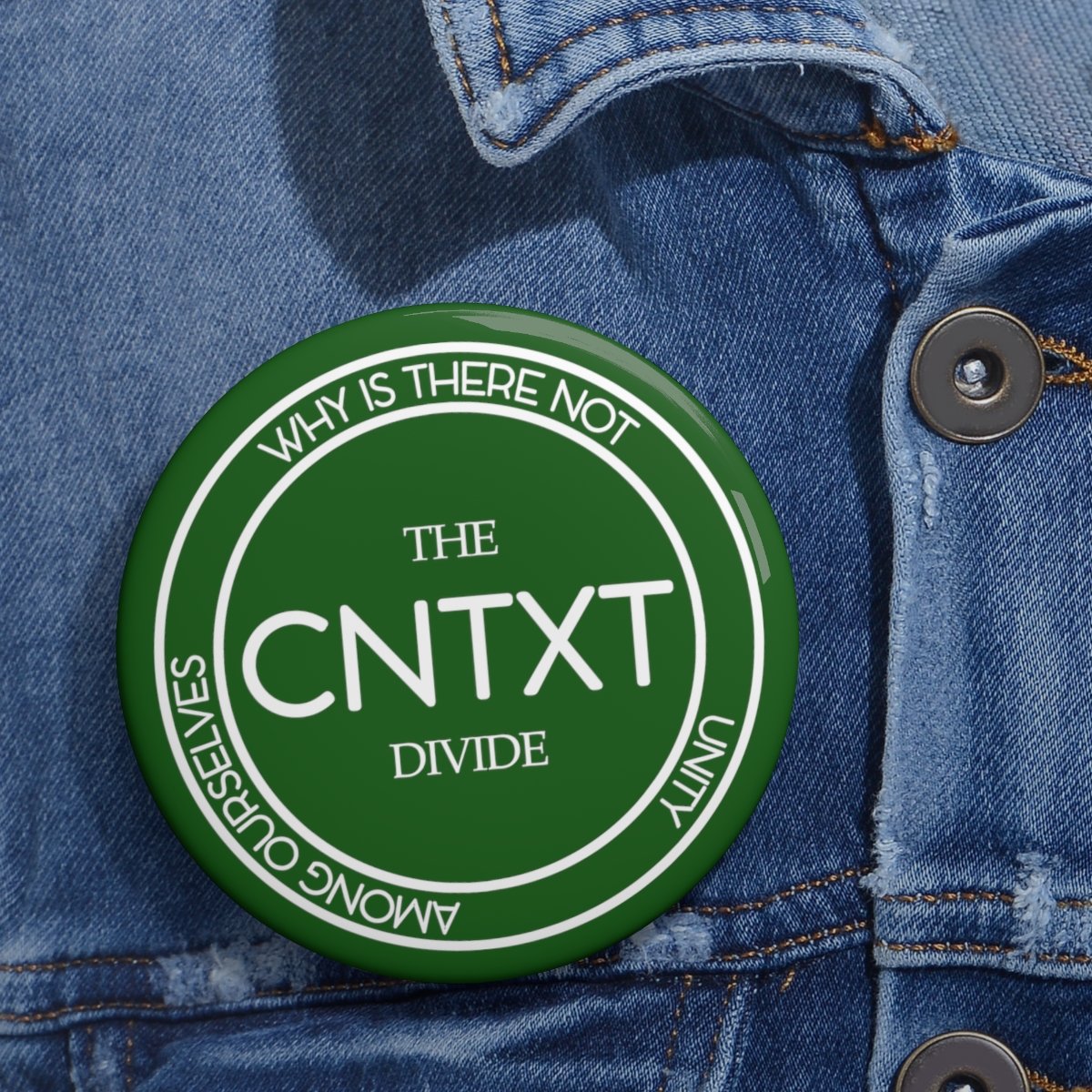 Context – The Divide Seal Green Pin Buttons