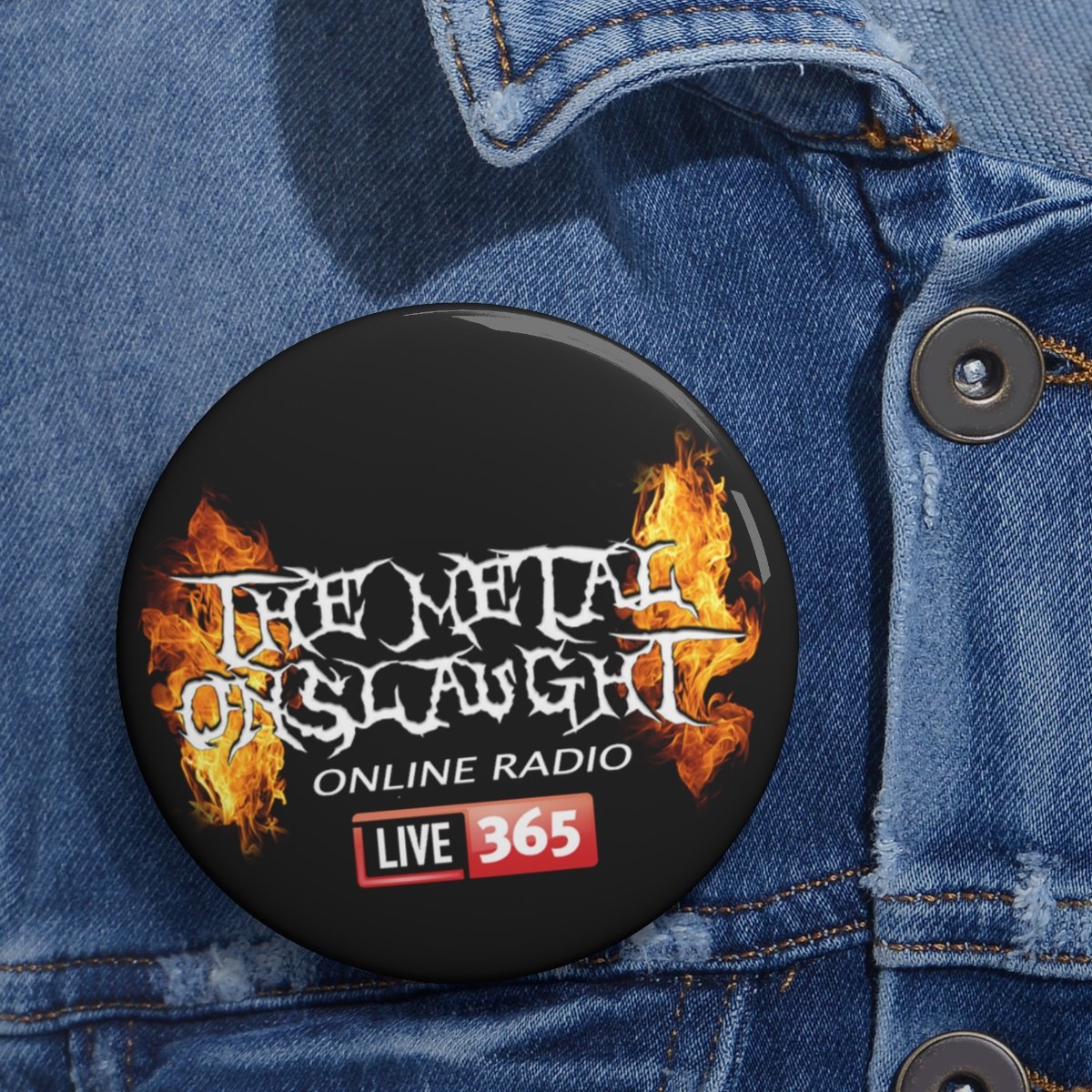 The Metal Onslaught Online Radio365 Pin Buttons