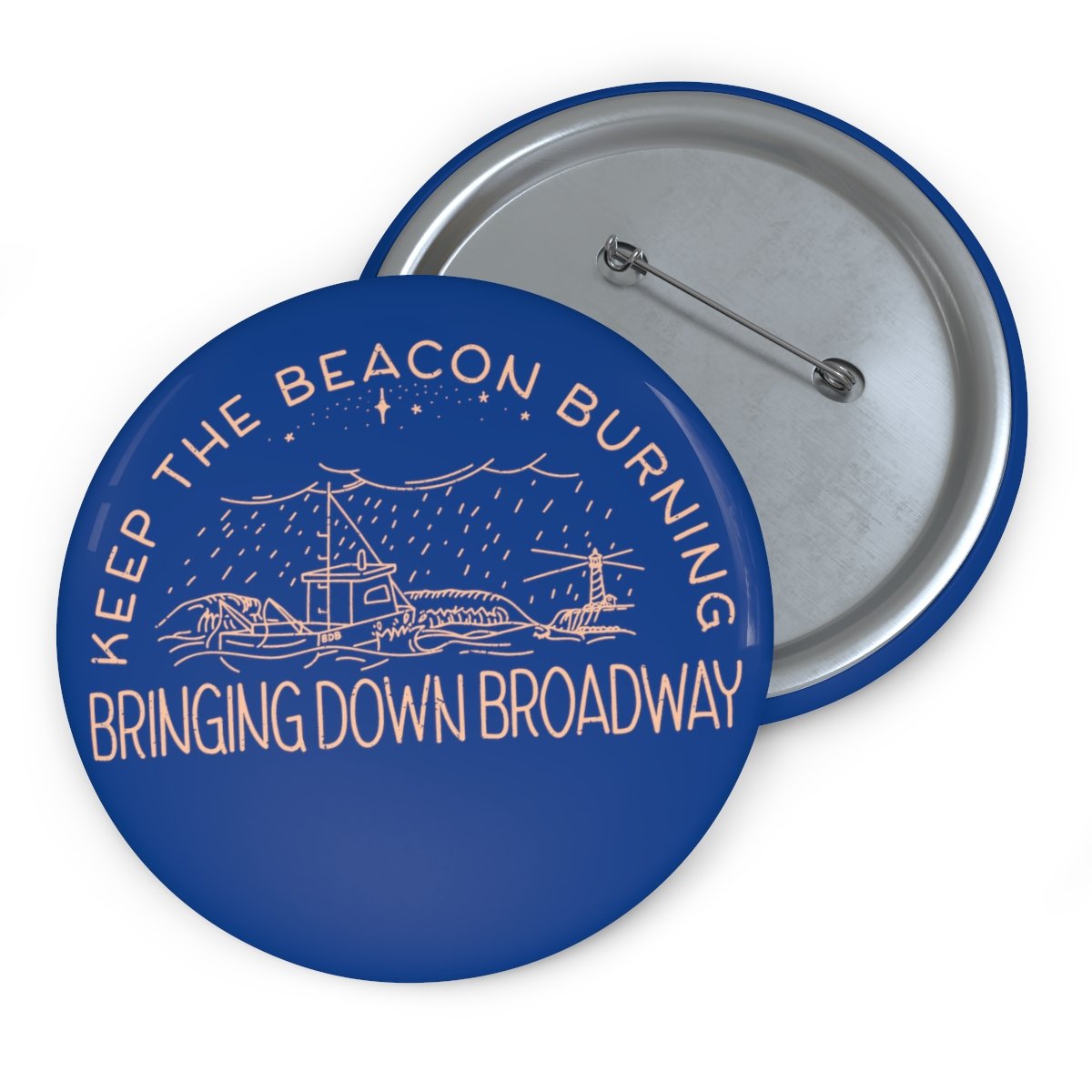 Bringing Down Broadway – Beacon Pin Buttons (Royal Blue)