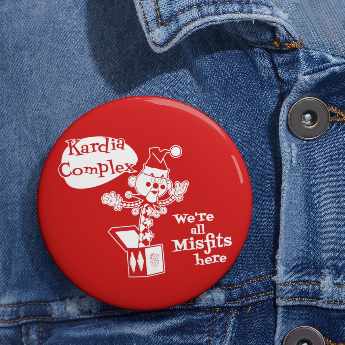Kardia Complex – We’re All Misfits Here Red Edition Pin Buttons