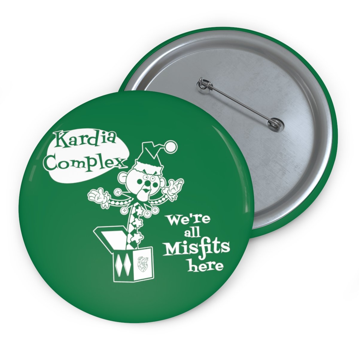 Kardia Complex – We’re All Misfits Here Green Edition Pin Buttons