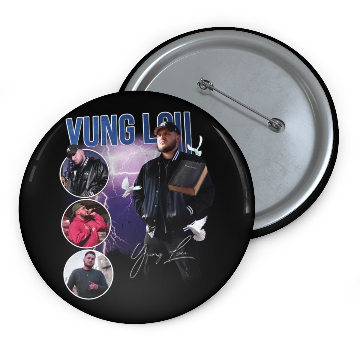Yung Lou – Holy Spirit Logo Pin Buttons