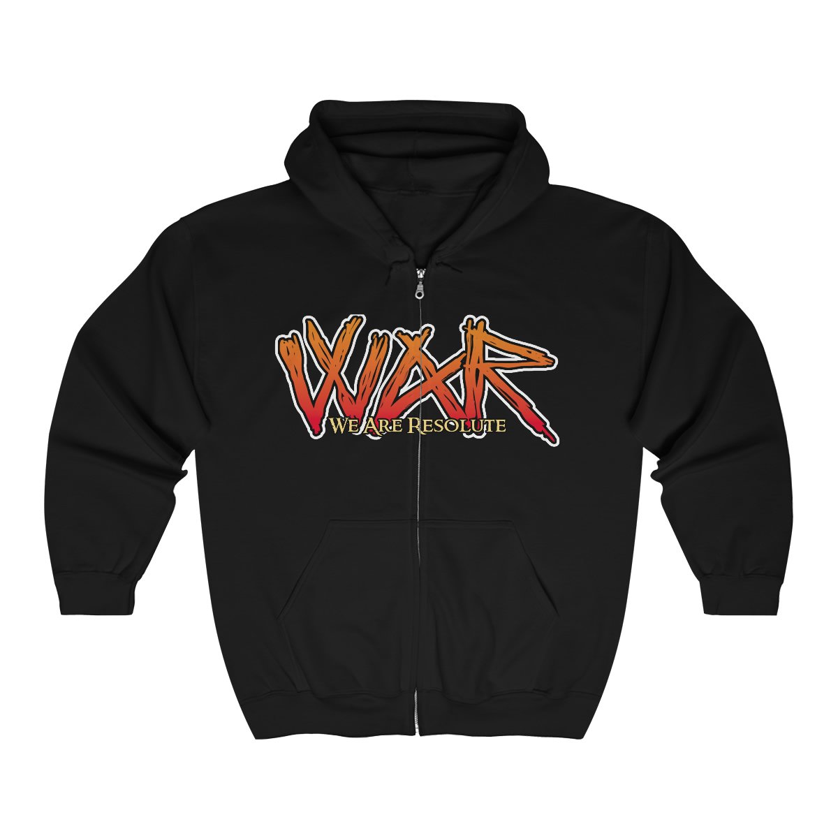 We Are Resolute WAR Logo Full Zip Hooded Sweatshirt