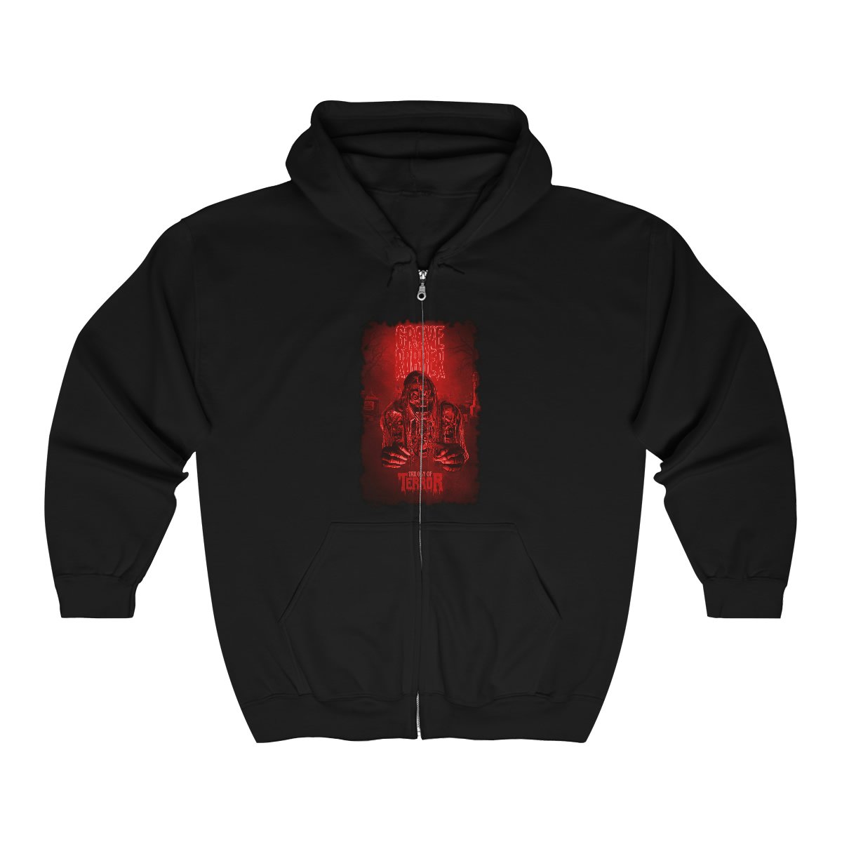 Grave Robber Trilogy of Terror (Limited Edition Red) Full Zip Hooded Sweatshirt